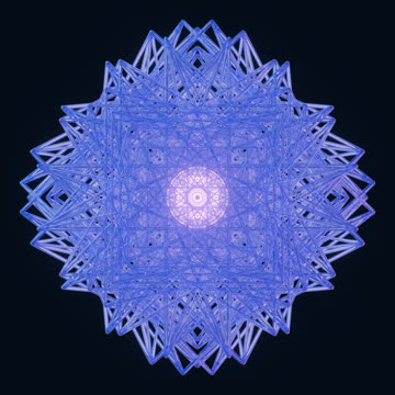 Crystal four-dimensional polytope render